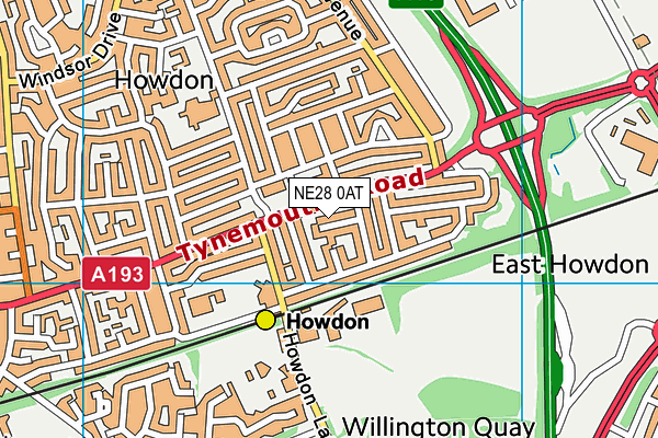 NE28 0AT map - OS VectorMap District (Ordnance Survey) NE28 0AT map - OS VectorMap District (Ordnance Survey)