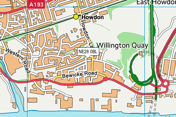 NE28 0BL map - OS VectorMap District (Ordnance Survey) NE28 0BL map - OS VectorMap District (Ordnance Survey)