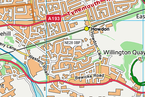 NE28 0BP map - OS VectorMap District (Ordnance Survey) NE28 0BP map - OS VectorMap District (Ordnance Survey)