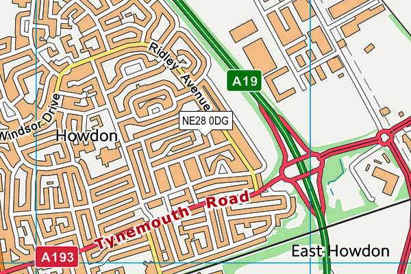 NE28 0DG map - OS VectorMap District (Ordnance Survey) NE28 0DG map - OS VectorMap District (Ordnance Survey)