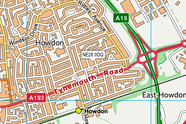 NE28 0DQ map - OS VectorMap District (Ordnance Survey) NE28 0DQ map - OS VectorMap District (Ordnance Survey)