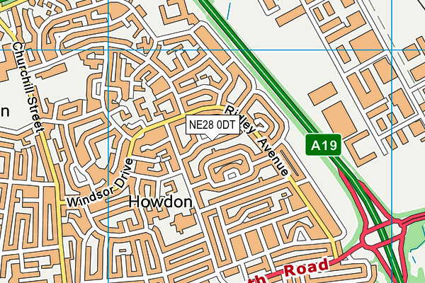 NE28 0DT map - OS VectorMap District (Ordnance Survey) NE28 0DT map - OS VectorMap District (Ordnance Survey)
