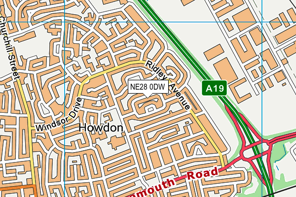 NE28 0DW map - OS VectorMap District (Ordnance Survey) NE28 0DW map - OS VectorMap District (Ordnance Survey)