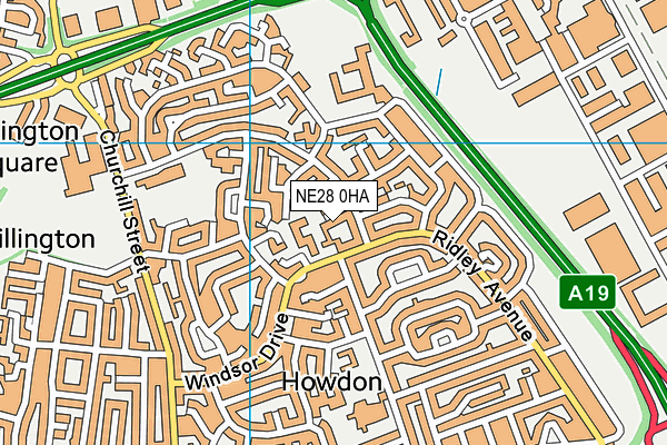 NE28 0HA map - OS VectorMap District (Ordnance Survey) NE28 0HA map - OS VectorMap District (Ordnance Survey)
