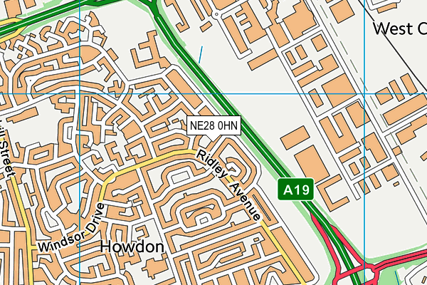 NE28 0HN map - OS VectorMap District (Ordnance Survey) NE28 0HN map - OS VectorMap District (Ordnance Survey)