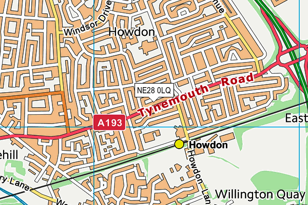 NE28 0LQ map - OS VectorMap District (Ordnance Survey) NE28 0LQ map - OS VectorMap District (Ordnance Survey)