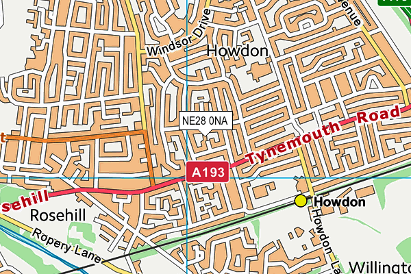 NE28 0NA map - OS VectorMap District (Ordnance Survey) NE28 0NA map - OS VectorMap District (Ordnance Survey)