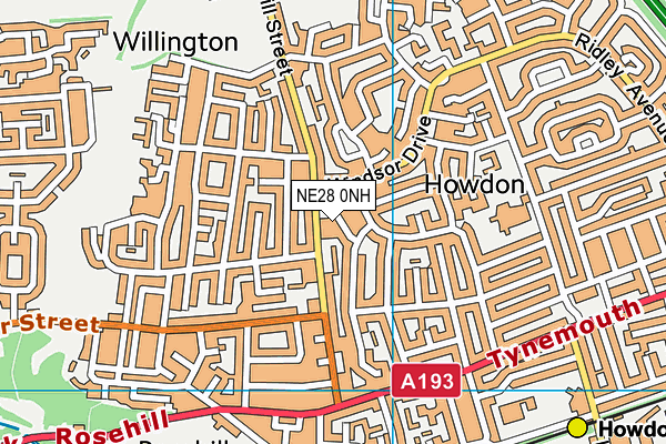 NE28 0NH map - OS VectorMap District (Ordnance Survey) NE28 0NH map - OS VectorMap District (Ordnance Survey)
