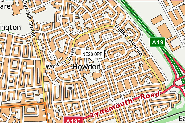 NE28 0PP map - OS VectorMap District (Ordnance Survey) NE28 0PP map - OS VectorMap District (Ordnance Survey)