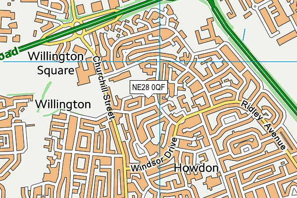NE28 0QF map - OS VectorMap District (Ordnance Survey) NE28 0QF map - OS VectorMap District (Ordnance Survey)