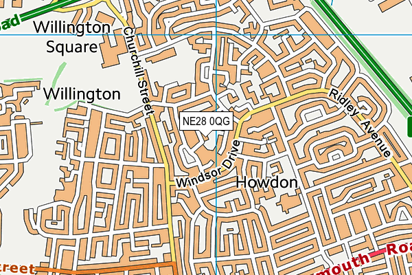 NE28 0QG map - OS VectorMap District (Ordnance Survey) NE28 0QG map - OS VectorMap District (Ordnance Survey)