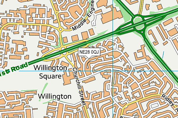 NE28 0QJ map - OS VectorMap District (Ordnance Survey) NE28 0QJ map - OS VectorMap District (Ordnance Survey)