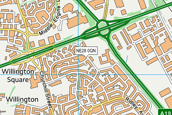 NE28 0QN map - OS VectorMap District (Ordnance Survey) NE28 0QN map - OS VectorMap District (Ordnance Survey)