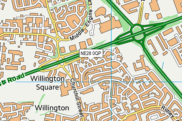 NE28 0QP map - OS VectorMap District (Ordnance Survey) NE28 0QP map - OS VectorMap District (Ordnance Survey)