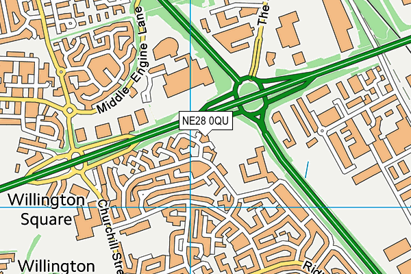 NE28 0QU map - OS VectorMap District (Ordnance Survey) NE28 0QU map - OS VectorMap District (Ordnance Survey)
