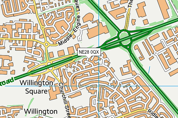 NE28 0QX map - OS VectorMap District (Ordnance Survey) NE28 0QX map - OS VectorMap District (Ordnance Survey)