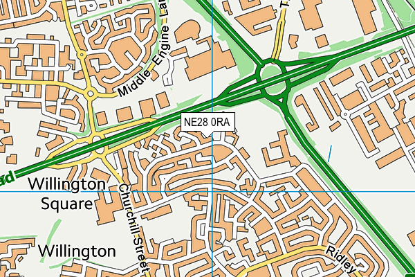 NE28 0RA map - OS VectorMap District (Ordnance Survey) NE28 0RA map - OS VectorMap District (Ordnance Survey)