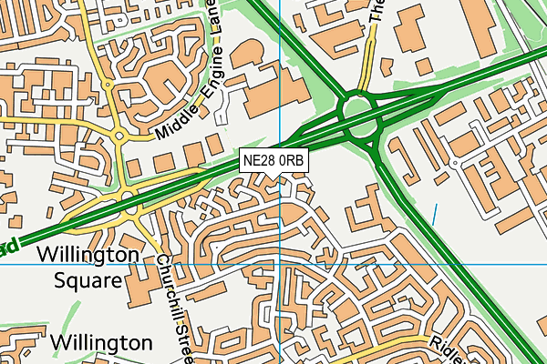 NE28 0RB map - OS VectorMap District (Ordnance Survey) NE28 0RB map - OS VectorMap District (Ordnance Survey)