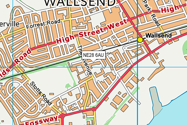 NE28 6AU map - OS VectorMap District (Ordnance Survey) NE28 6AU map - OS VectorMap District (Ordnance Survey)