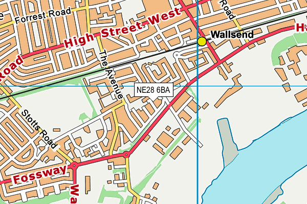 NE28 6BA map - OS VectorMap District (Ordnance Survey) NE28 6BA map - OS VectorMap District (Ordnance Survey)