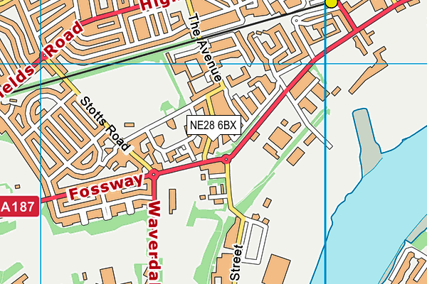 NE28 6BX map - OS VectorMap District (Ordnance Survey) NE28 6BX map - OS VectorMap District (Ordnance Survey)
