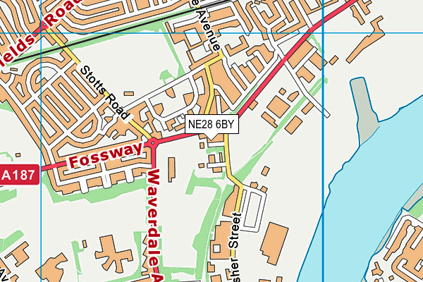 NE28 6BY map - OS VectorMap District (Ordnance Survey) NE28 6BY map - OS VectorMap District (Ordnance Survey)