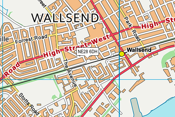 NE28 6DH map - OS VectorMap District (Ordnance Survey) NE28 6DH map - OS VectorMap District (Ordnance Survey)