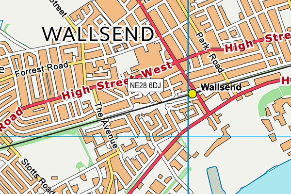 NE28 6DJ map - OS VectorMap District (Ordnance Survey) NE28 6DJ map - OS VectorMap District (Ordnance Survey)