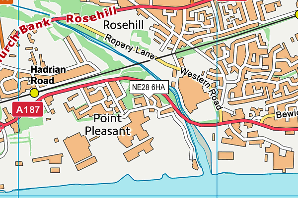NE28 6HA map - OS VectorMap District (Ordnance Survey) NE28 6HA map - OS VectorMap District (Ordnance Survey)