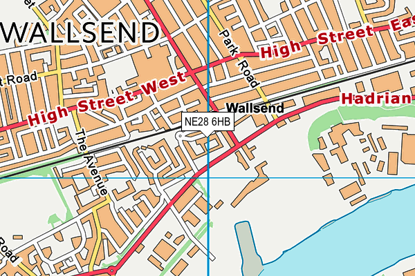 NE28 6HB map - OS VectorMap District (Ordnance Survey)