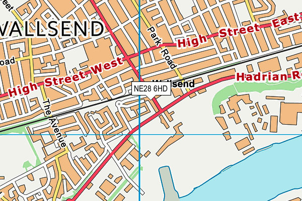 NE28 6HD map - OS VectorMap District (Ordnance Survey) NE28 6HD map - OS VectorMap District (Ordnance Survey)