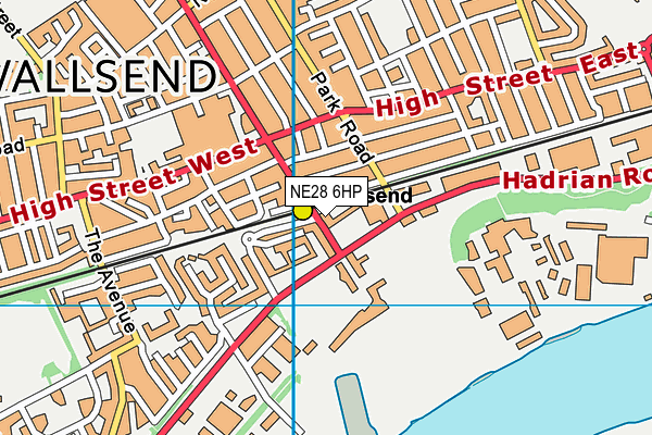 NE28 6HP map - OS VectorMap District (Ordnance Survey) NE28 6HP map - OS VectorMap District (Ordnance Survey)