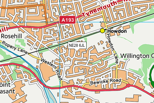 NE28 6JL map - OS VectorMap District (Ordnance Survey) NE28 6JL map - OS VectorMap District (Ordnance Survey)