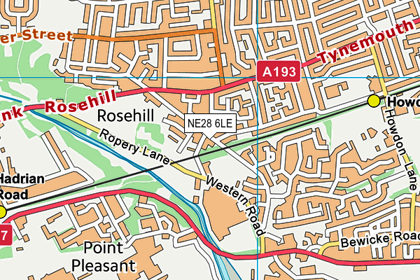 NE28 6LE map - OS VectorMap District (Ordnance Survey) NE28 6LE map - OS VectorMap District (Ordnance Survey)
