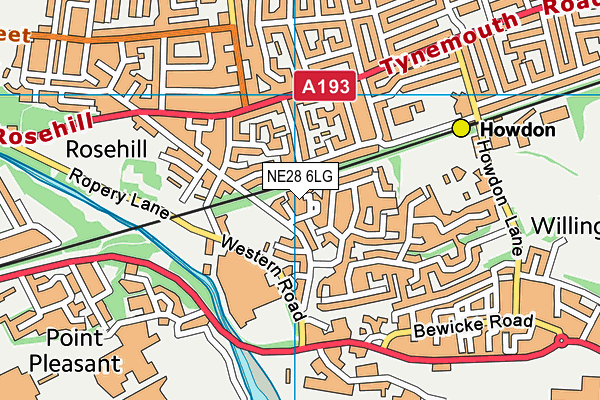 NE28 6LG map - OS VectorMap District (Ordnance Survey) NE28 6LG map - OS VectorMap District (Ordnance Survey)