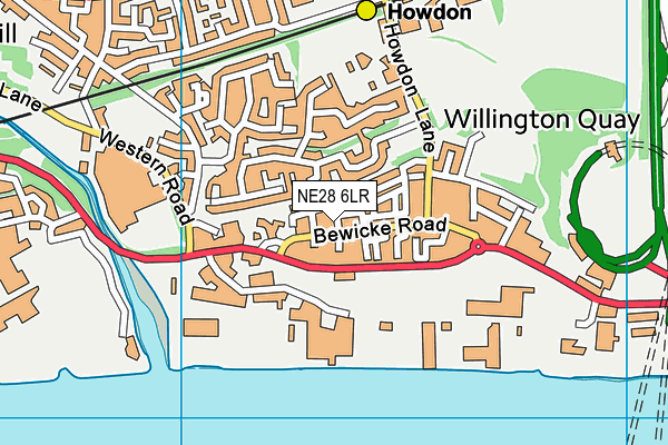 NE28 6LR map - OS VectorMap District (Ordnance Survey) NE28 6LR map - OS VectorMap District (Ordnance Survey)