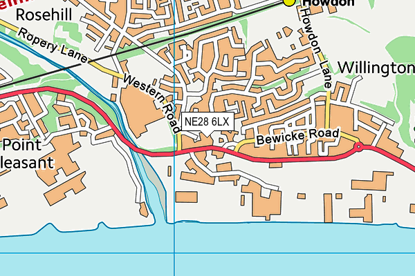 NE28 6LX map - OS VectorMap District (Ordnance Survey) NE28 6LX map - OS VectorMap District (Ordnance Survey)