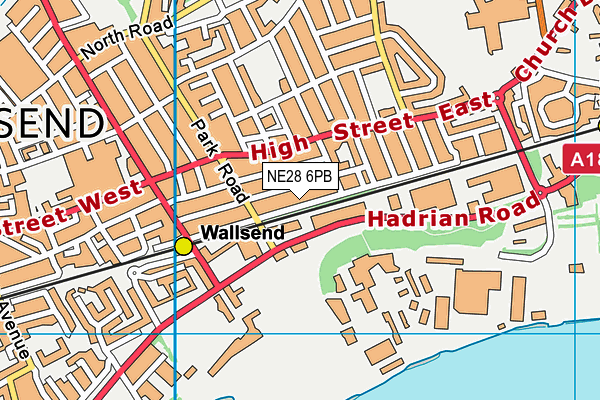 NE28 6PB map - OS VectorMap District (Ordnance Survey) NE28 6PB map - OS VectorMap District (Ordnance Survey)