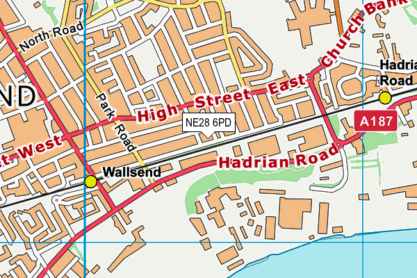 NE28 6PD map - OS VectorMap District (Ordnance Survey) NE28 6PD map - OS VectorMap District (Ordnance Survey)