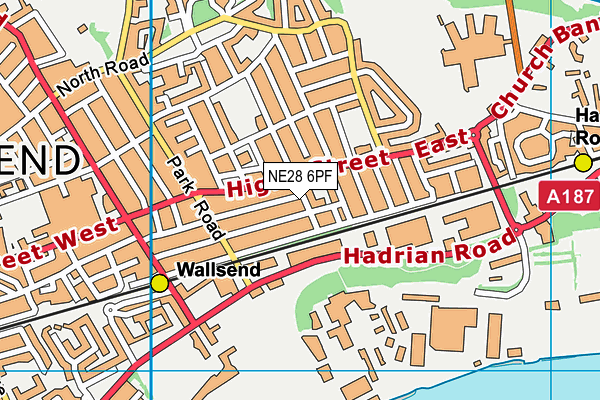 NE28 6PF map - OS VectorMap District (Ordnance Survey) NE28 6PF map - OS VectorMap District (Ordnance Survey)