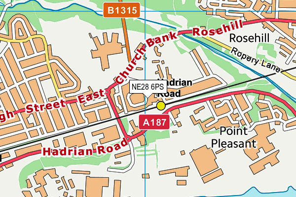 NE28 6PS map - OS VectorMap District (Ordnance Survey) NE28 6PS map - OS VectorMap District (Ordnance Survey)