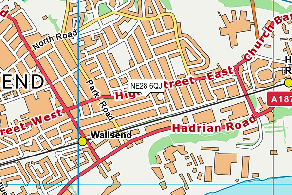 NE28 6QJ map - OS VectorMap District (Ordnance Survey) NE28 6QJ map - OS VectorMap District (Ordnance Survey)