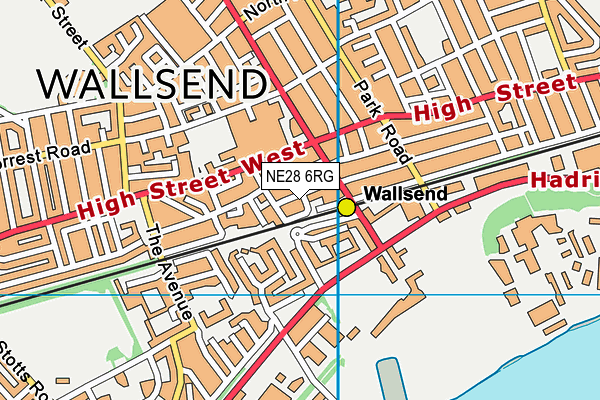 NE28 6RG map - OS VectorMap District (Ordnance Survey) NE28 6RG map - OS VectorMap District (Ordnance Survey)