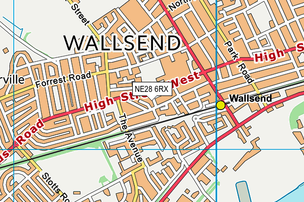 NE28 6RX map - OS VectorMap District (Ordnance Survey) NE28 6RX map - OS VectorMap District (Ordnance Survey)