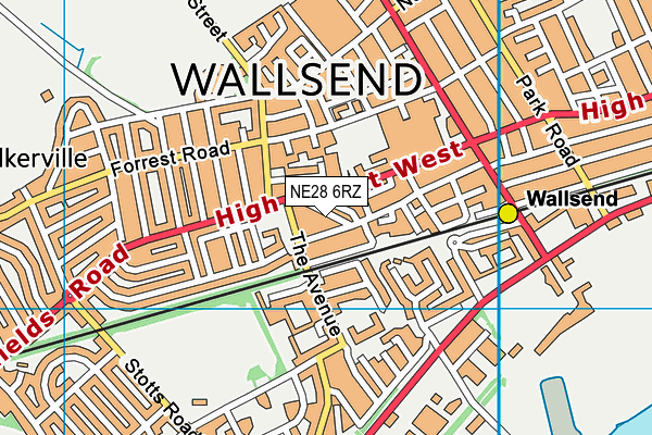 NE28 6RZ map - OS VectorMap District (Ordnance Survey) NE28 6RZ map - OS VectorMap District (Ordnance Survey)