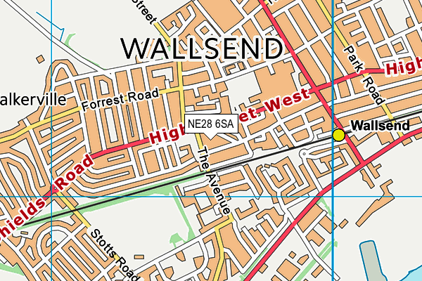 NE28 6SA map - OS VectorMap District (Ordnance Survey) NE28 6SA map - OS VectorMap District (Ordnance Survey)