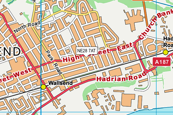 NE28 7AT map - OS VectorMap District (Ordnance Survey) NE28 7AT map - OS VectorMap District (Ordnance Survey)