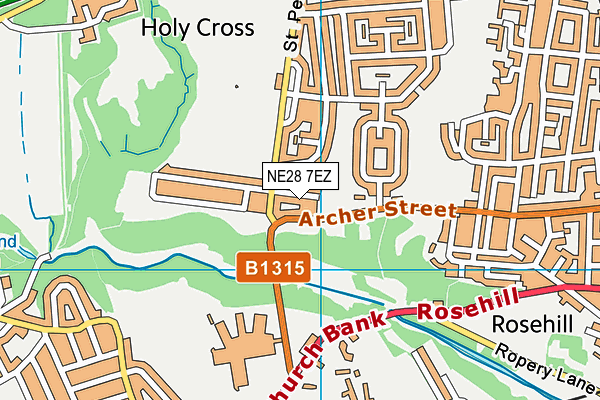 NE28 7EZ map - OS VectorMap District (Ordnance Survey) NE28 7EZ map - OS VectorMap District (Ordnance Survey)