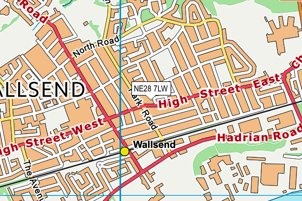 NE28 7LW map - OS VectorMap District (Ordnance Survey) NE28 7LW map - OS VectorMap District (Ordnance Survey)