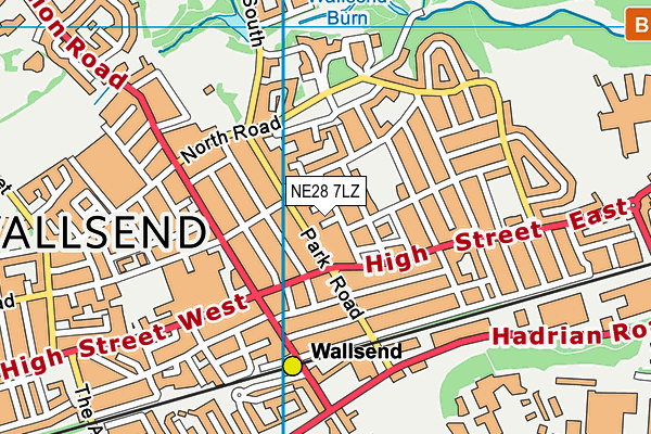 NE28 7LZ map - OS VectorMap District (Ordnance Survey) NE28 7LZ map - OS VectorMap District (Ordnance Survey)